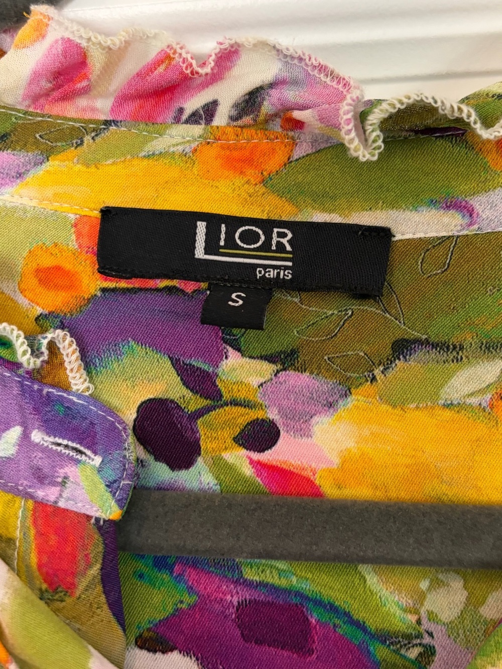 Lior Paris Women's Floral 100% Viscose Blouse in Multi-Color - Picture 2 of 4